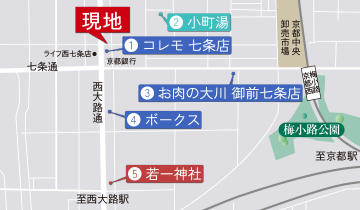 ベラジオ 雅び 西大路七条 周辺マップ