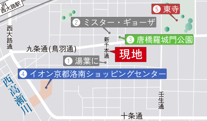 ベラジオ 雅び 東寺WEST 周辺マップ